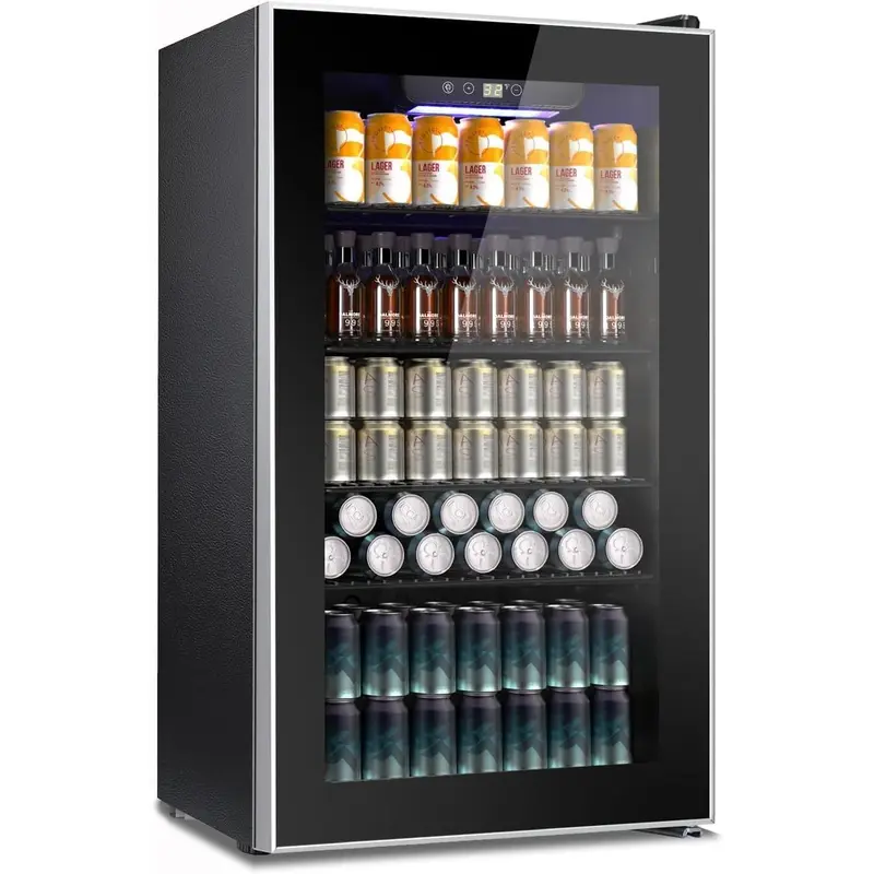 Glacier Home mini frigo à boissons premium 91 L avec porte vitrée panoramique — image 1
