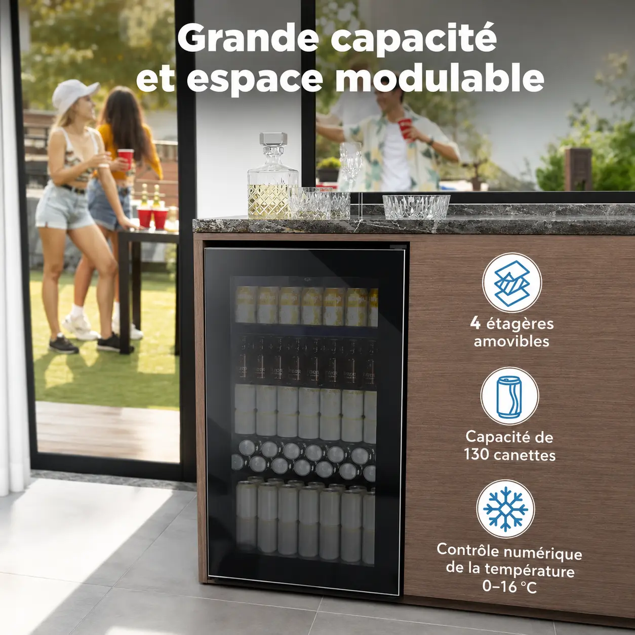Glacier Home mini frigo à boissons premium 91 L avec commande tactile numérique — image 2