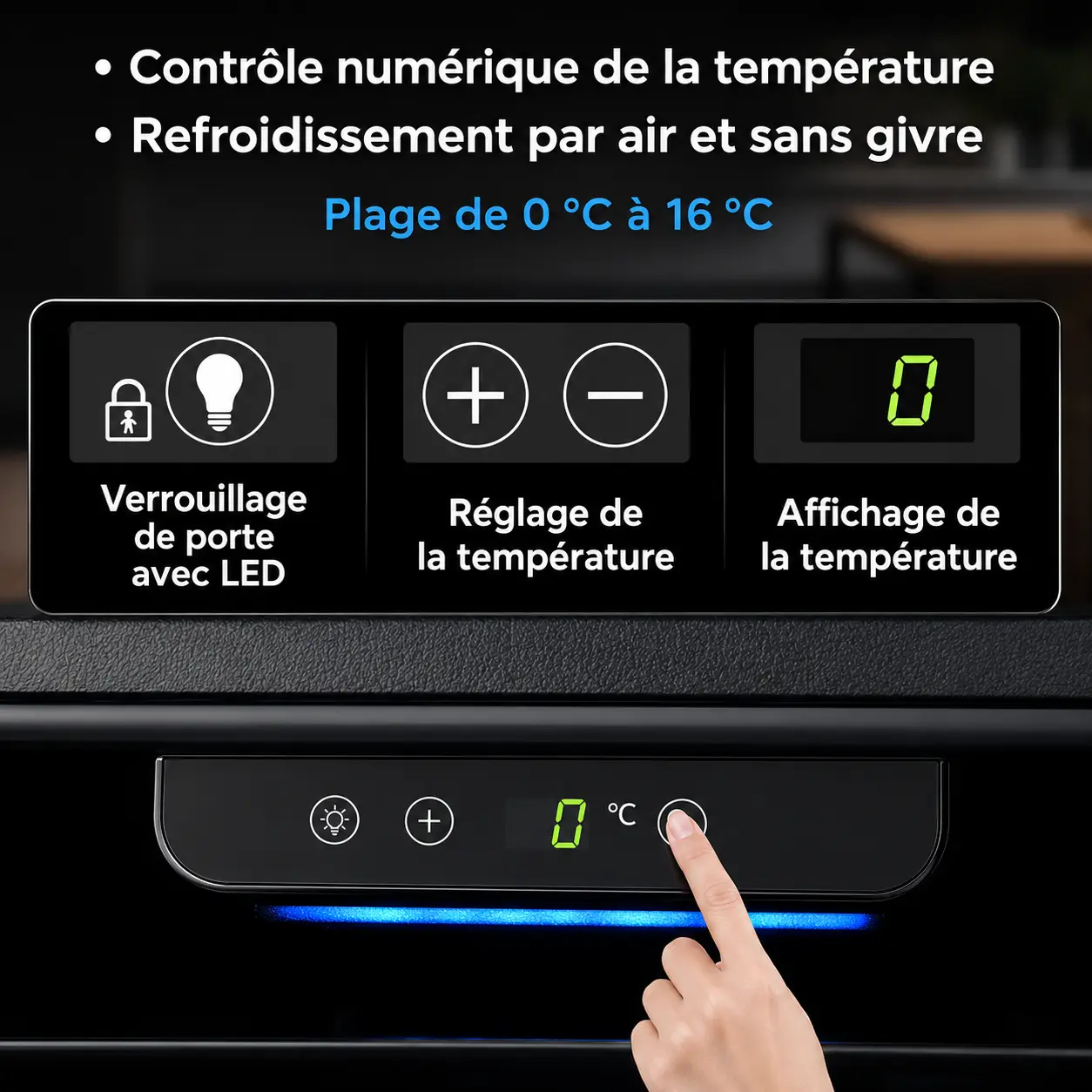 Glacier Home mini frigo à boissons premium 91 L avec étagères réglables — image 4